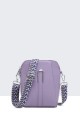 Synthetic pouch with shoulder strap DC-30019-BV : colour:Purple