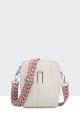 Synthetic pouch with shoulder strap DC-30019-BV : colour:White