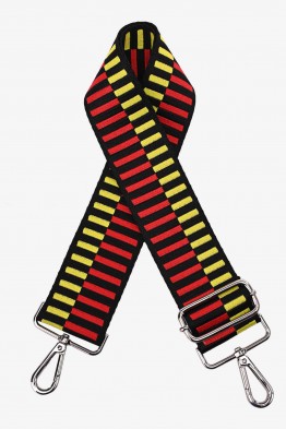 A40-RS-AG Bandoulière à motif réglable avec mousquetons argenté