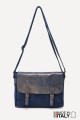 Leather Messenger Crossbody bag ZE-9006 : colour:Navy