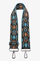 A40-RS-AG Adjustable patterned shoulder strap with silver carabiners