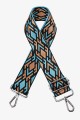 A40-RS-AG Adjustable patterned shoulder strap with silver carabiners