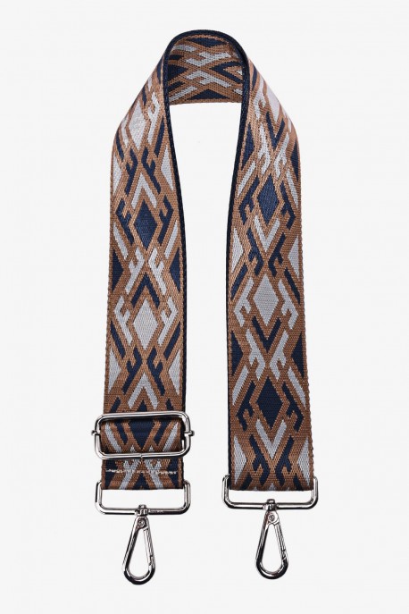 A40-RS-AG Adjustable patterned shoulder strap with silver carabiners : Shoulder strap color:036.005