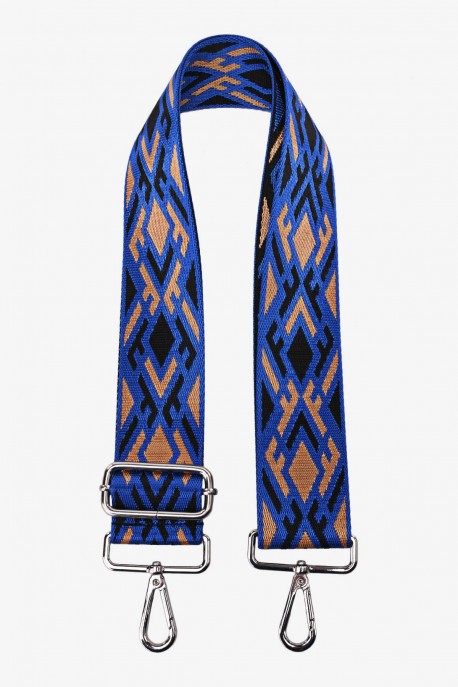 A40-RS-AG Adjustable patterned shoulder strap with silver carabiners : Shoulder strap color:036.008