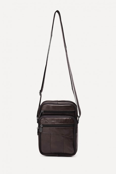 Sacoche reporter textile KJ87788 : couleur:Marron fonc&eacute;