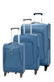 David Jones BA-5030-3 Set de 3 Valises trolley textile : couleur:Bleu (Blue)