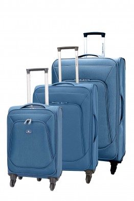 David Jones BA-5030-3 Set of 3 Textile Trolley Cases