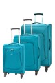 David Jones BA-5030-3 Set de 3 Valises trolley textile : couleur:Turquoise