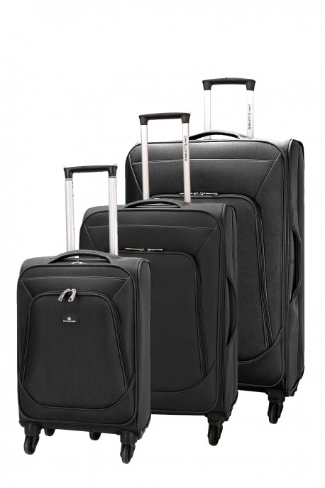 David Jones BA-5030-3 Set of 3 Textile Trolley Cases