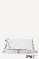 Folding shoulder bag in grained leather ZE-9016-G : colour:White