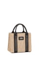 DAVID JONES CM6959 Synthetic straw handbag : colour:Black