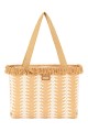 DAVID JONES CM7064 Textile Large Shopping Bag | Beach Bag : colour:Camel