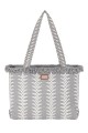 DAVID JONES CM7064 Textile Large Shopping Bag | Beach Bag : colour:Grey