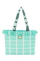 DAVID JONES CM7065 Textile Large Shopping Bag | Beach Bag : colour:Green