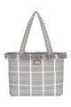 DAVID JONES CM7065 Textile Large Shopping Bag | Beach Bag : colour:Grey