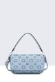 28618-BV Synthetic perforated pattern Handbag Shoulder Bag : colour:L.Blue