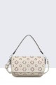 28618-BV Synthetic perforated pattern Handbag Shoulder Bag : colour:Beige