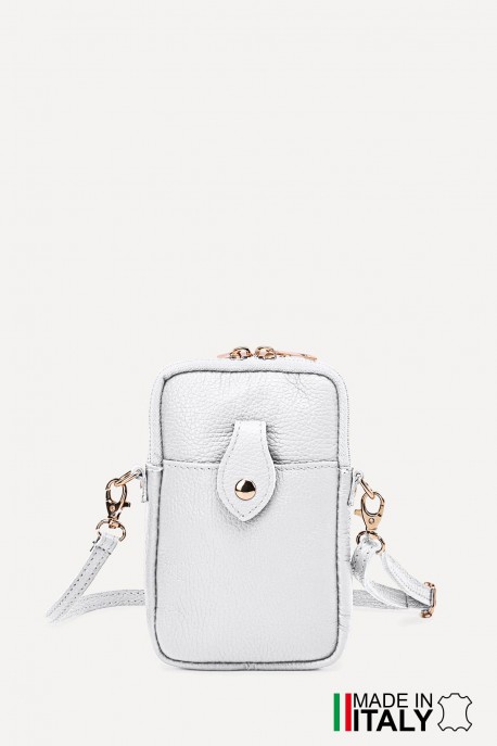 Grained Leather crossbody clutch bag phone size ZE-9013-G