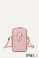 Sac pochette bandoulière en cuir grainé format téléphone ZE-9013-G