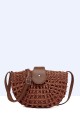 8947-1-BV-24 Shoulder bag made of woven paper straw : colour:Brown