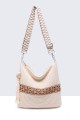 9024-BV-24 Crossbody bag made of crocheted cotton : colour:Beige