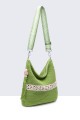 9024-BV-24 Crossbody bag made of crocheted cotton : colour:Green