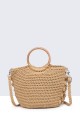 9075-BV-24 Handbag made of crocheted wood handle