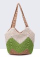 9081-BV-24 Handbag made of crocheted : colour:Light khaki