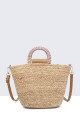 G8833-BV Raffia handbag with rigid handle : colour:Multicolor-1