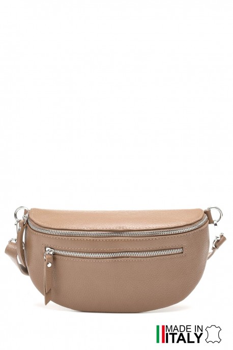 Sac banane bandoulière en cuir ZE-9004 : Couleurs:D81 - Camel