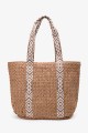 CL13085 Woven Basket Handbag : colour:Camel