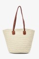 CL13113 Woven Basket Handbag : colour:Beige