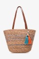 CL13071 Woven Basket Handbag : colour:Blue