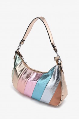 Multicolors metallic synthetic handbag M-7055