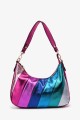 Multicolors metallic synthetic handbag M-7055 : colour:Fuchsia