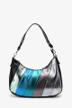 Multicolors metallic synthetic handbag M-7055 : colour:Black