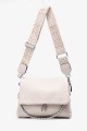 Handbag Synthetic shoulder bag LX2356 : colour:Crème