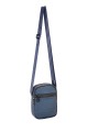 DAVID JONES Men's waterproof crossbody bag in coated nylon 116002 : colour:Blue