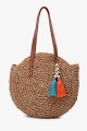 HL23219 Crocheted paper straw handbag / Beach bag