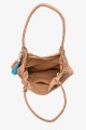 CL13081 Crocheted paper straw handbag / Beach bag