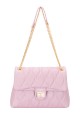 David Jones quilted handbag with sliding shoulder strap CM6705F : colour:Lilac