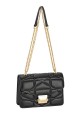 David Jones quilted handbag with sliding shoulder strap CM7031 : colour:Black