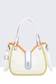 1333-BV Multicolour Synthetic Handbag : colour:White