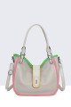 1333-BV Multicolour Synthetic Handbag : colour:Grey