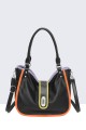 1333-BV Multicolour Synthetic Handbag : colour:Black