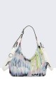 1338-BV Multicolour Synthetic Handbag : colour:White