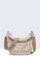Bohemian style textile shoulder bag 28631-BV : colour:Khaki