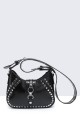 metallic synthetic shoulder bag C-5288-BV : colour:Black