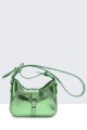 metallic synthetic shoulder bag C-5288-BV : colour:Green