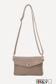 Leather crossbody clutch bag ZE-9010 : colour:Light Taupe